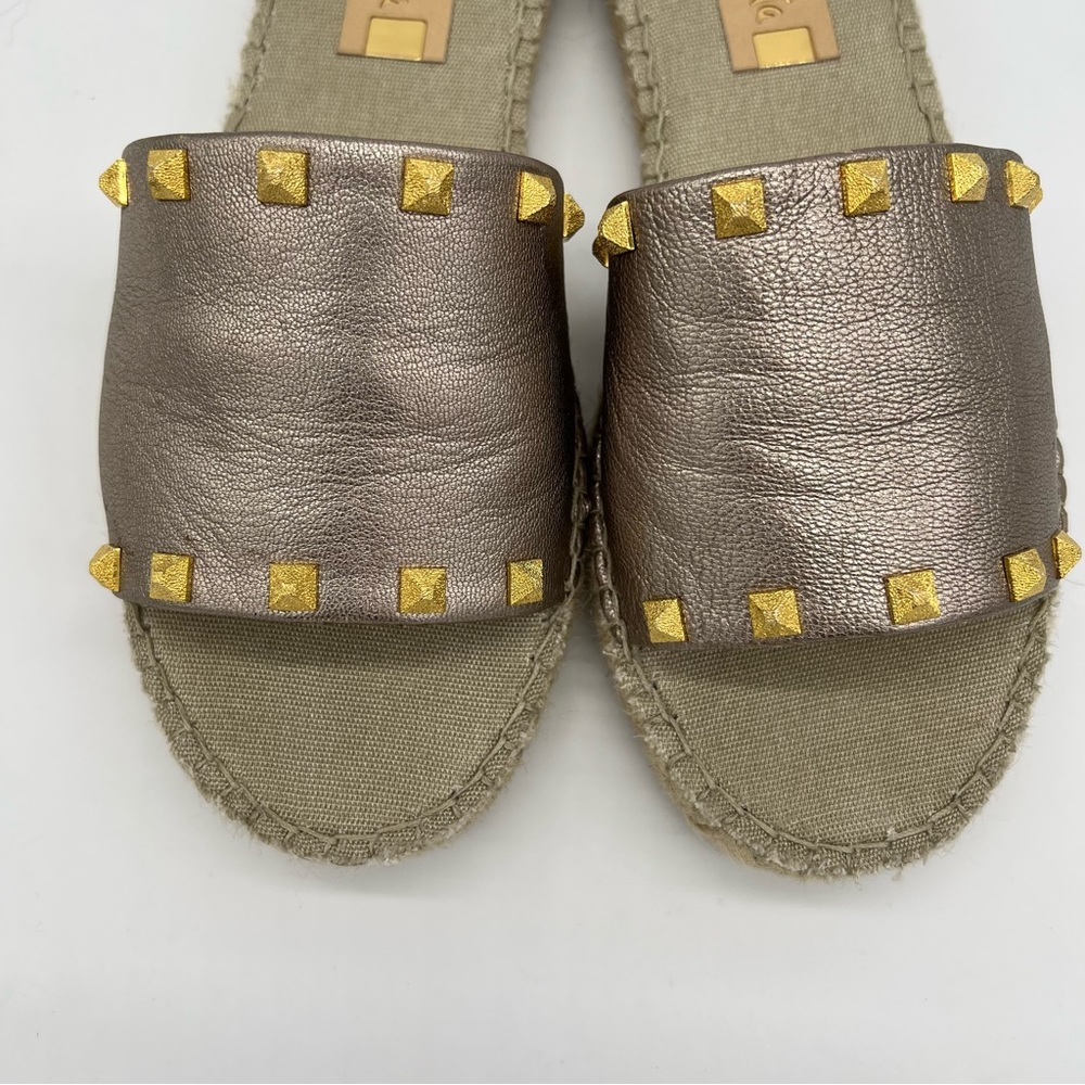 Vidorreta Espadrille Sandals Metallic Studded Slides Flats Size 10 Women - Picture 13 of 17